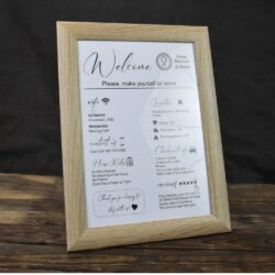 Κορνίζα με Πληροφορίες για Επισκέπτες Airbnb στα Αγγλικά 4 Κορνίζα με Πληροφορίες για Επισκέπτες Airbnb στα Αγγλικά €24,99