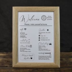 Κορνίζα με Πληροφορίες για Επισκέπτες Airbnb στα Αγγλικά 3 Κορνίζα με Πληροφορίες για Επισκέπτες Airbnb στα Αγγλικά €24,99