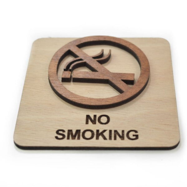 Ξύλινη Πινακίδα Please No Smoking €9,99