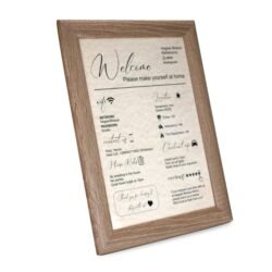 Κορνίζα με Πληροφορίες για Επισκέπτες Airbnb στα Αγγλικά 7 welcome frame for airbnb