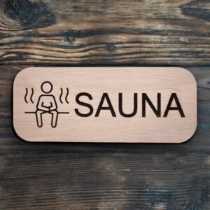 Ξύλινη Πινακίδα Σάουνα