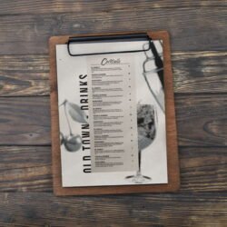 Ξύλινος Πίνακας Μενού Clipboard