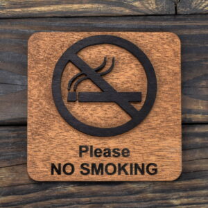 Ξύλινη Πινακίδα No Smoking, No Vaping