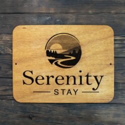 Ξύλινη Πινακίδα Καταλύματος με Λογότυπο &euro;14,99