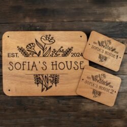 Ξύλινη Πινακίδα Καταλύματος με Λογότυπο &euro;14,99