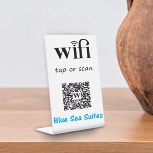 NFC και QR Code Ταμπελάκι με Κωδικούς Wi Fi