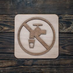 Ξύλινη Πινακίδα Το Νερό δεν Είναι Πόσιμο &euro;10,99