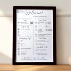 Κορνίζα από Αυθεντικό Ξύλο με Πληροφορίες για Κατάλυμα Airbnb &euro;26,99