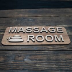 Ξύλινη Πινακίδα Massage Room &euro;13,99
