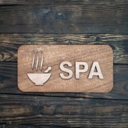 Ξύλινη Πινακίδα Spa