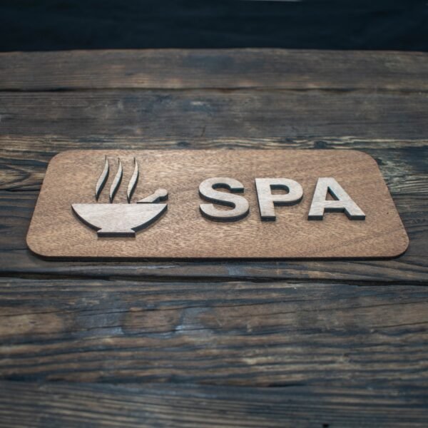Ξύλινη Πινακίδα Spa - Image 2
