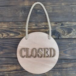 Ξύλινη Πινακίδα για Κατάστημα OPEN &euro;17,99