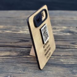 Ξύλινη Πινακίδα Επιτραπέζια με Κωδικούς WiFi και Qr Code 3D 3 Πινακίδα Επιτραπέζια με Κωδικούς WiFi και Qr Code €15,99