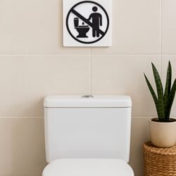 Πινακίδα από Plexiglass Μην Πετάτε Χαρτιά στη Λεκάνη &euro;14,99