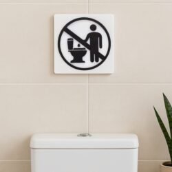 Πινακίδα από Plexiglass Μην Πετάτε Χαρτιά στη Λεκάνη &euro;14,99