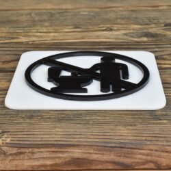 Πινακίδα από Plexiglass Μην Πετάτε Χαρτιά στη Λεκάνη &euro;14,99