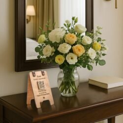 Επιτραπέζια Ξύλινη Πινακίδα Διπλής Όψης με QR Code 4 Επιτραπέζια Ξύλινη Πινακίδα Διπλής Όψης με QR Code €17,99