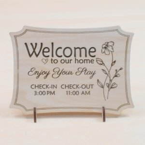 Ξύλινη Επιτραπέζια Πινακίδα Καλωσορίσματος για Airbnb
