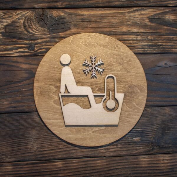 Ξύλινη Πινακίδα για Κρύο Λουτρό