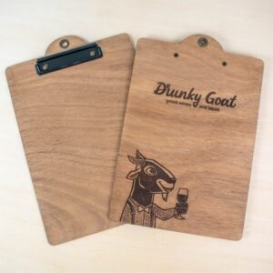 Ξύλινο Μενού Clipboard Κρεμαστό με Λογότυπο