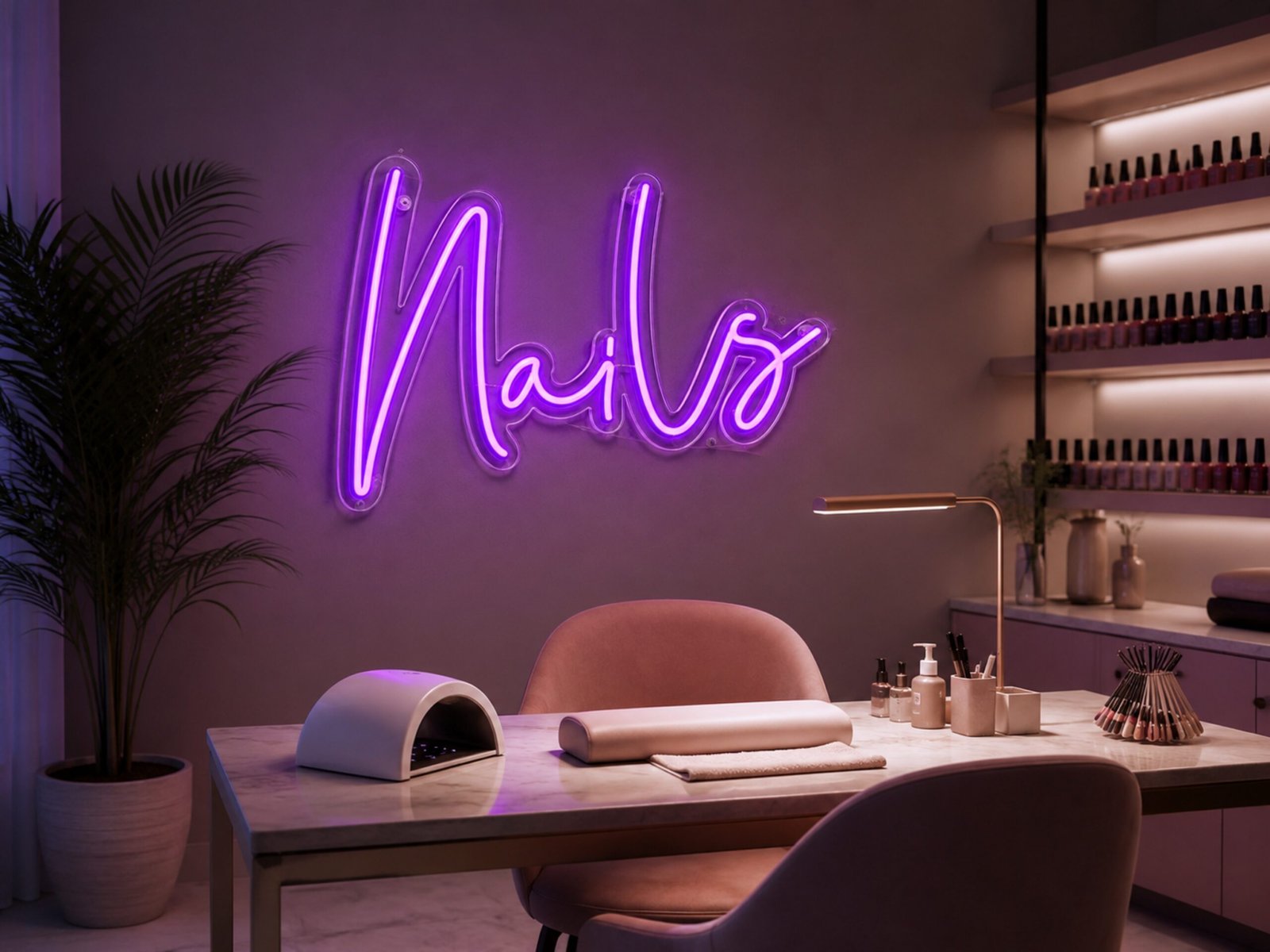 Φωτεινή Επιγραφή Nails με Neon Flex 2 Φωτεινή Επιγραφή Nails με Neon Flex - Image 2